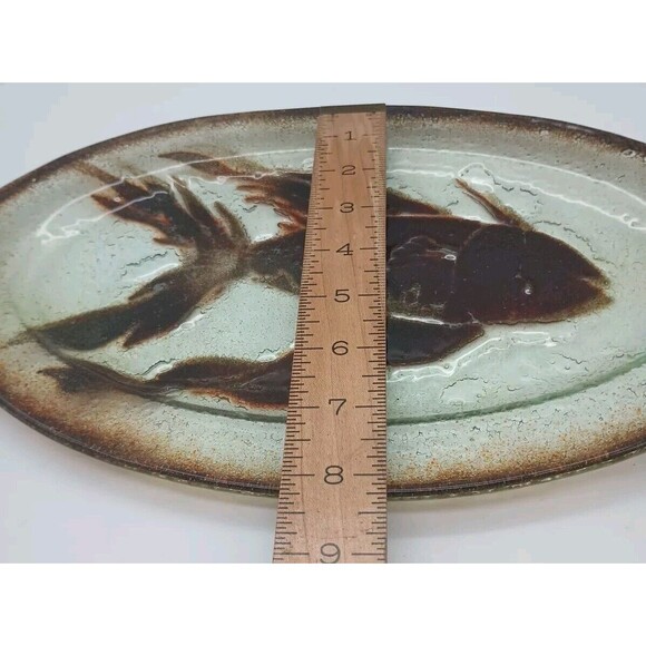 Art Glass Fish Platter Handmade In Israel - Picture 6 of 6